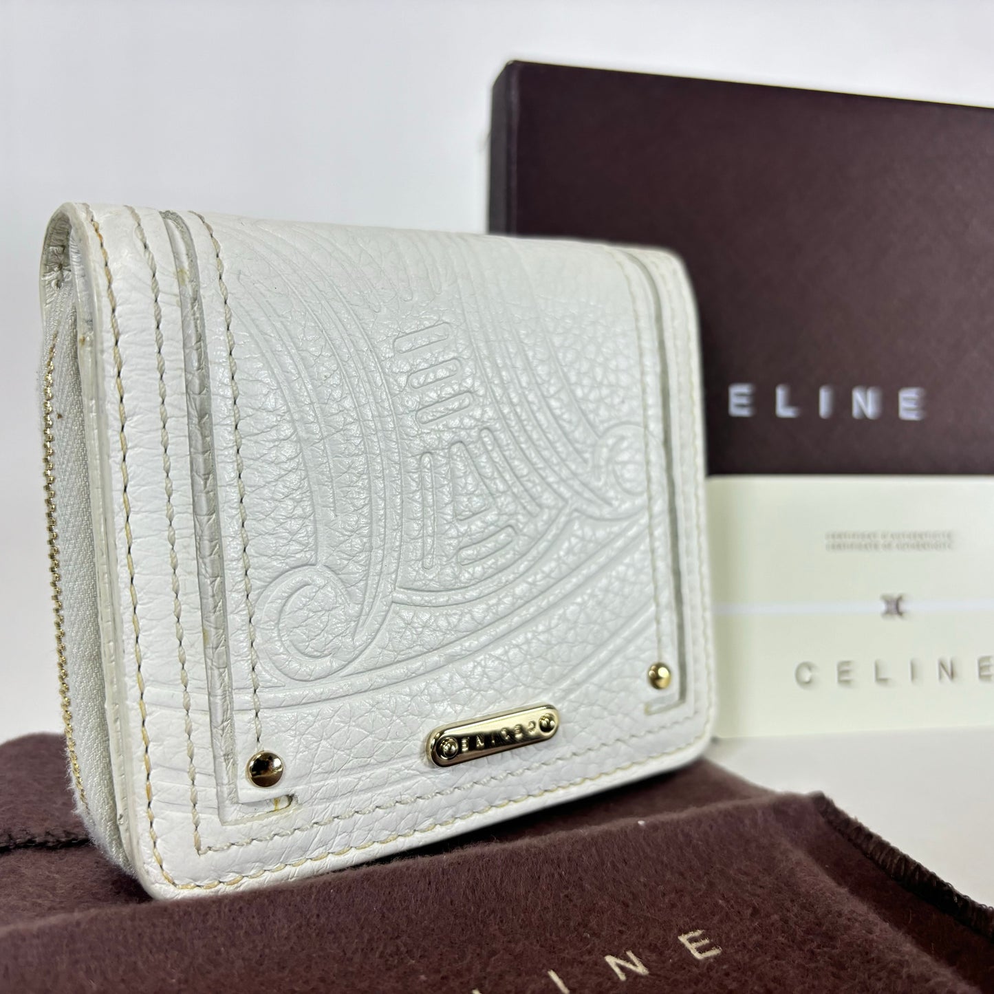 CELINE トリオンフ レザー コンパクトウォレット