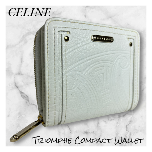 CELINE トリオンフ レザー コンパクトウォレット